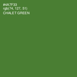 #4A7F33 - Chalet Green Color Image